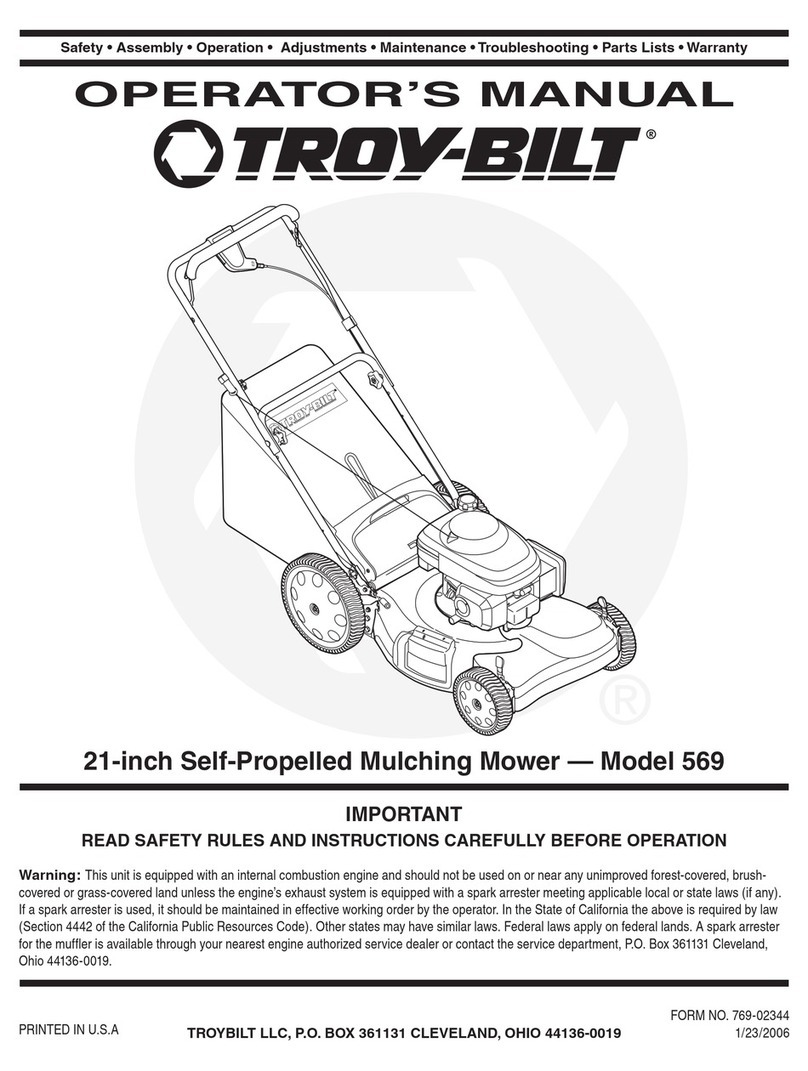 Troy-Bilt Smart Touch 569 Operator's manual