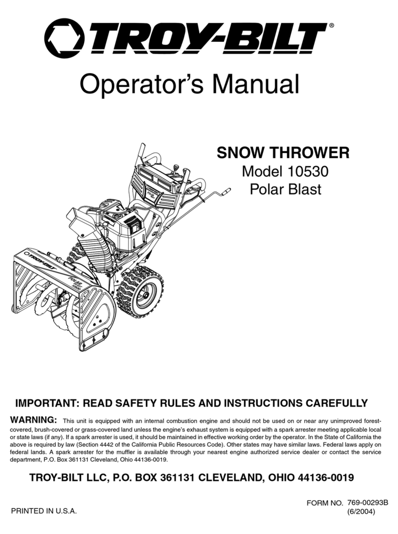Troy-Bilt Polar Blast 10530 Operator's manual