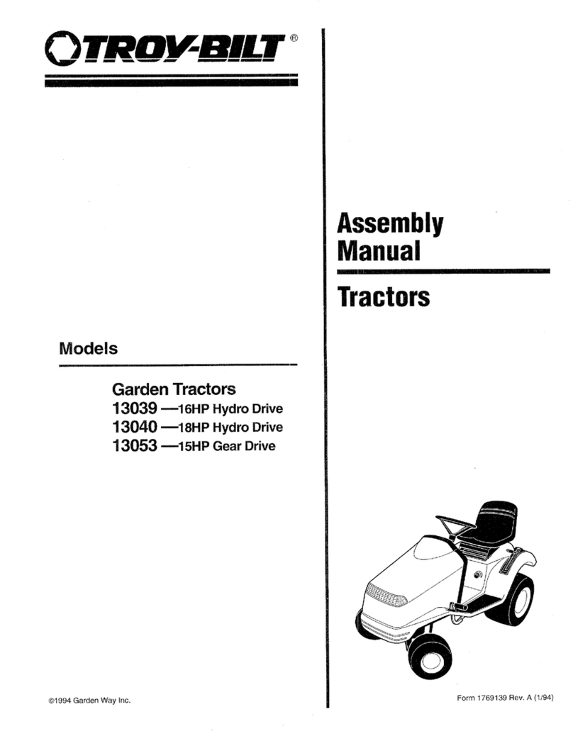 Troy-Bilt 13039-16HP Assembly manual