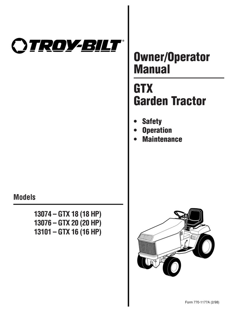 Troy-Bilt 13074-GTX 18 Owner's manual
