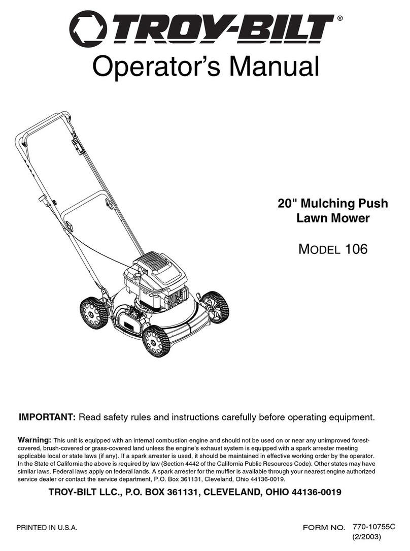 Troy-Bilt 106 Operator's manual