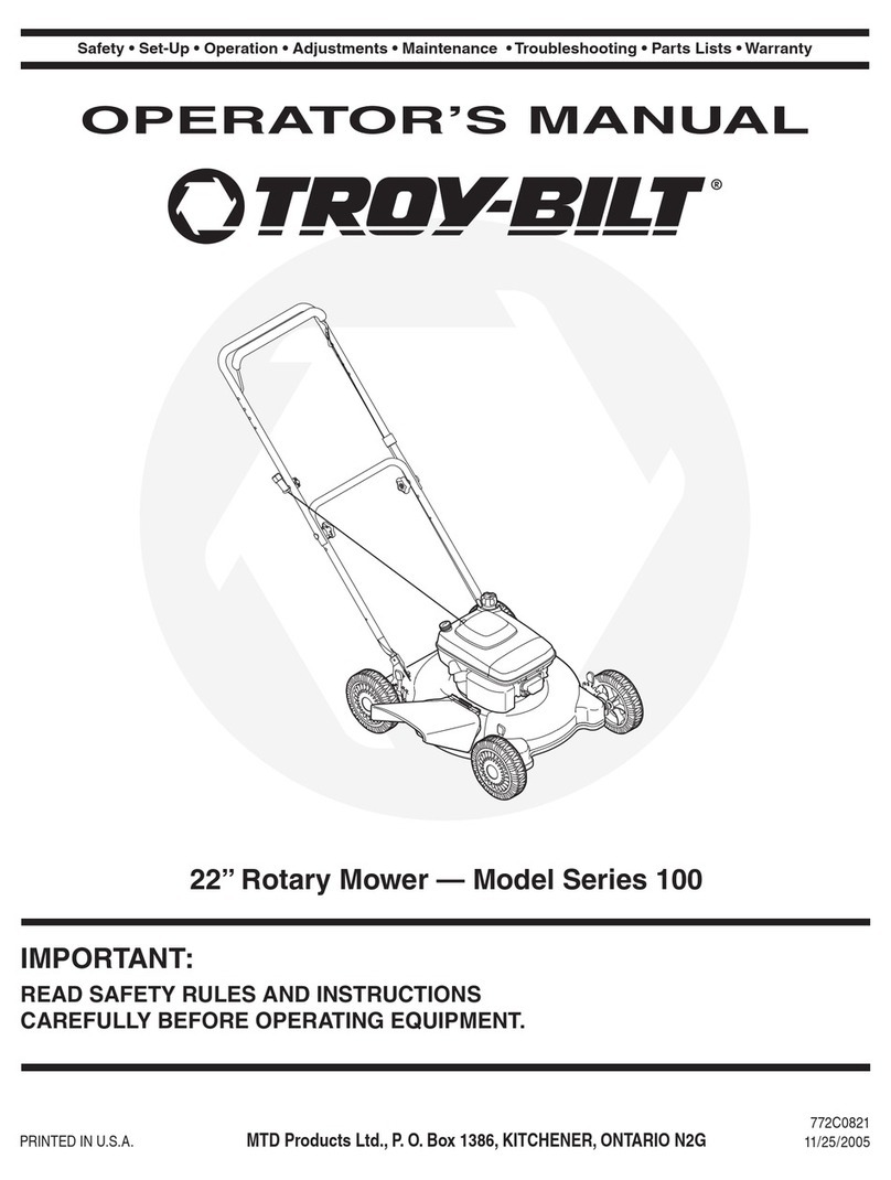 Troy-Bilt 100 Series User manual Troy-Bilt 100 Series User manual