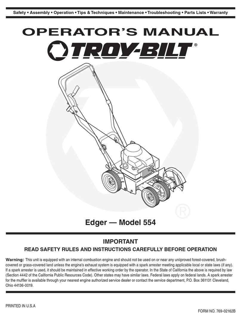 Troy-Bilt 554 Operator's manual