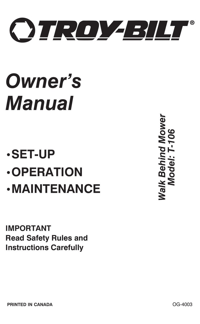 Troy-Bilt T-106 User manual