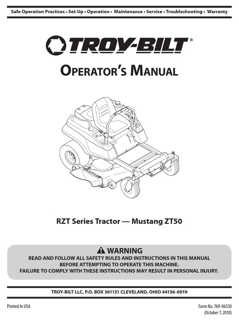 Troy-Bilt RZT MUSTANG ZT50 Operator's manual