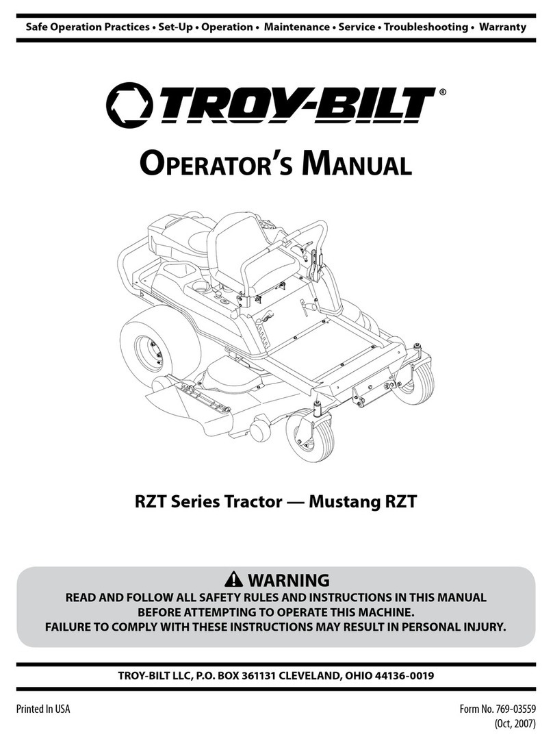 Troy-Bilt Mustang RZT Operator's manual