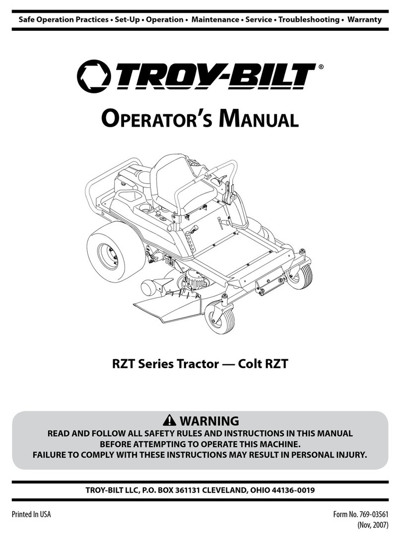 Troy-Bilt Colt RZT Operator's manual