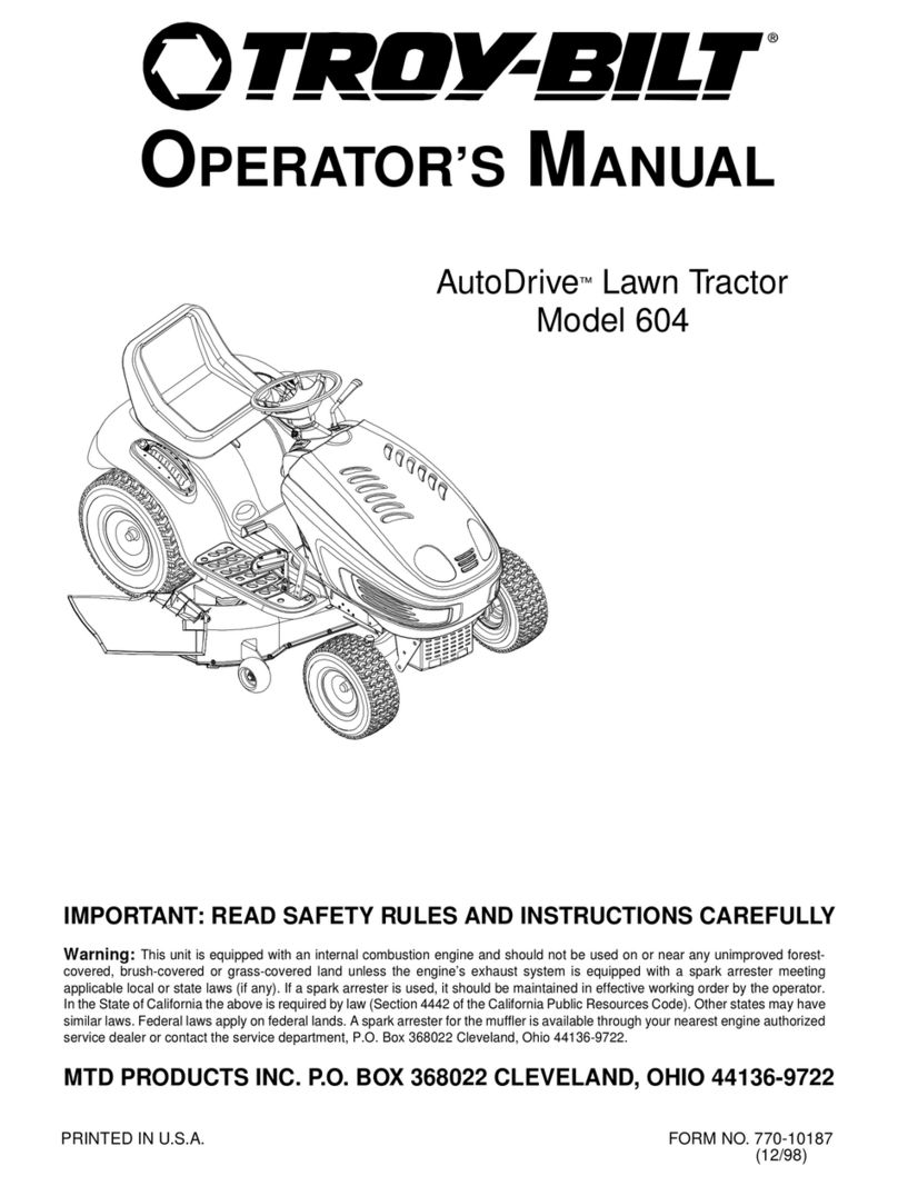 Troy-Bilt AutoDrive 604 Operator's manual