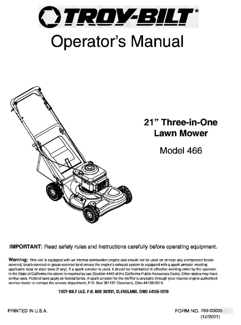 Troy-Bilt 466 Operator's manual