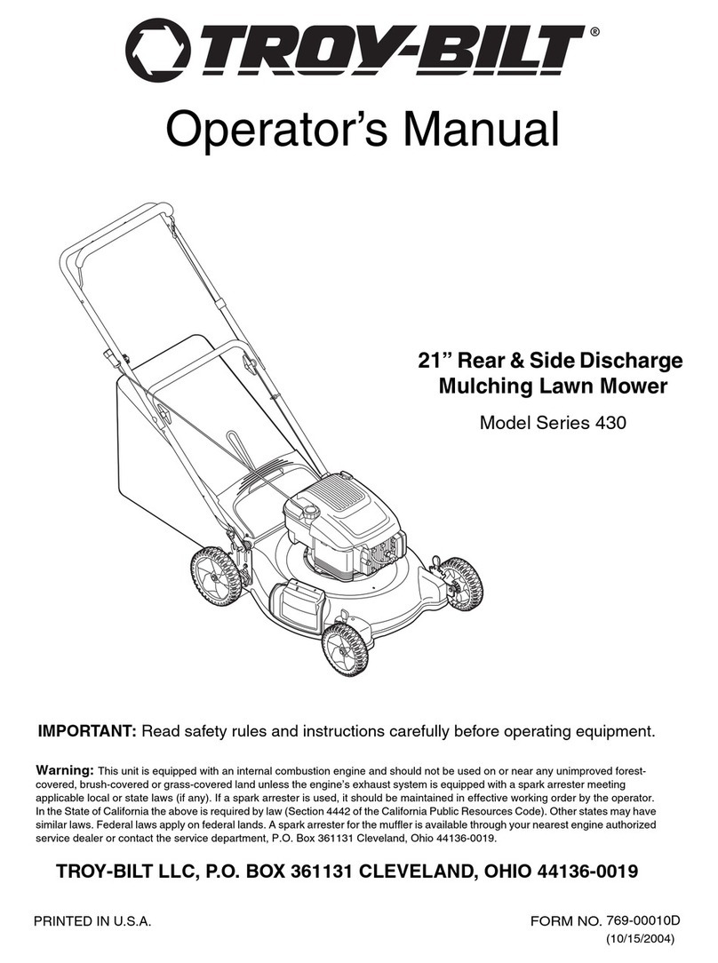 Troy-Bilt series 430 User manual