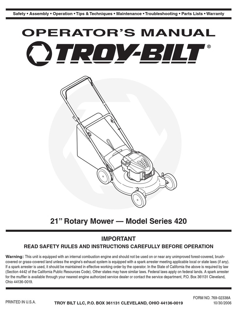 Troy-Bilt 420 Series Operator's manual