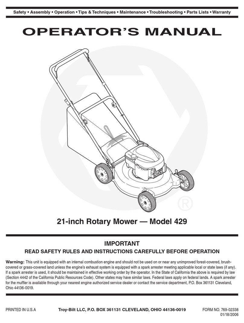 Troy-Bilt 429 User manual Troy-Bilt 429 User manual