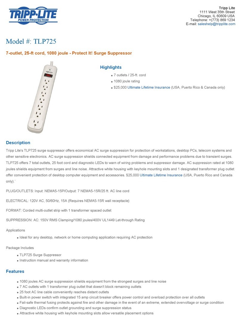 Tripp Lite TLP725 User manual