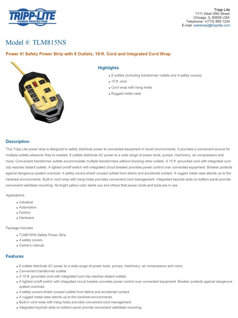 Tripp Lite TLM815NS User manual