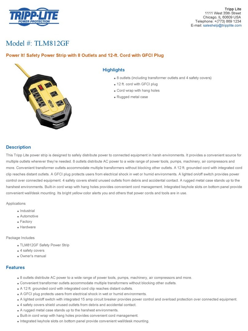 Tripp Lite TLM812GF User manual