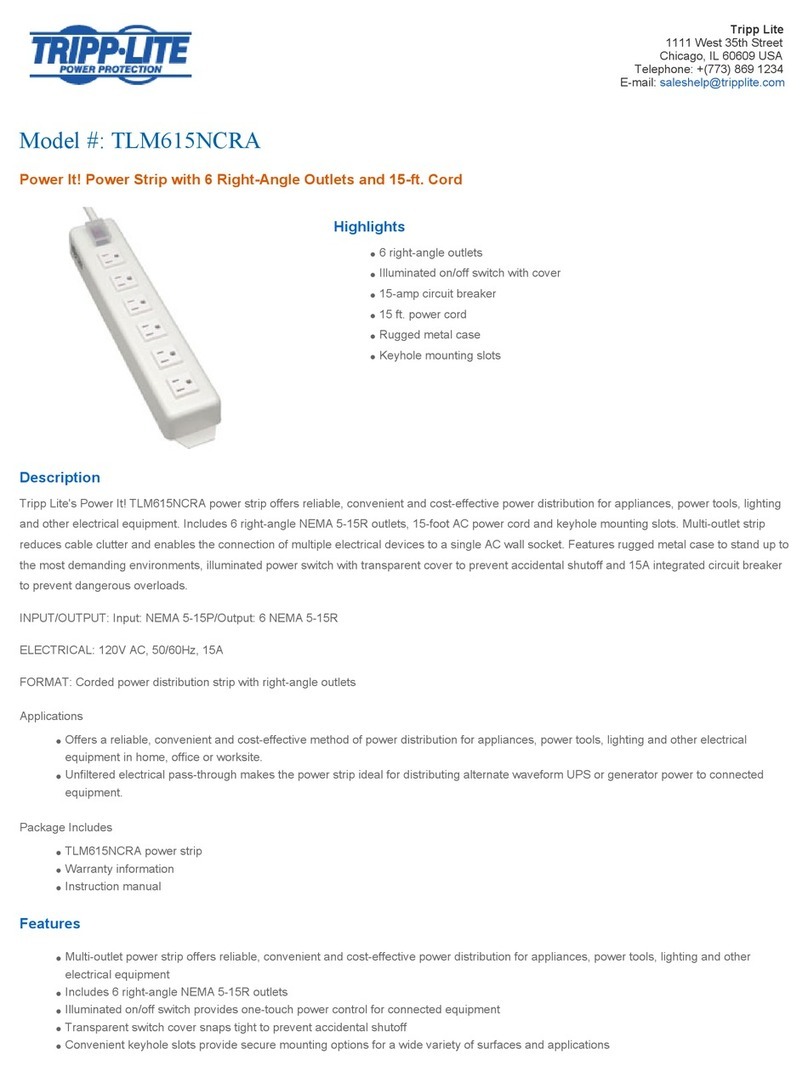 Tripp Lite TLM615NCRA User manual