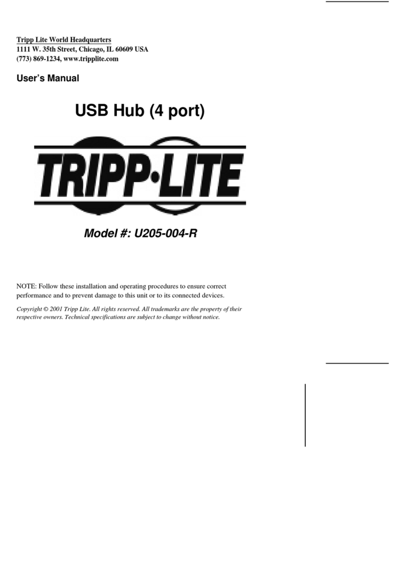 Tripp Lite 4 Port USB 1.1 Self- or Bus-Powered Hub... User manual