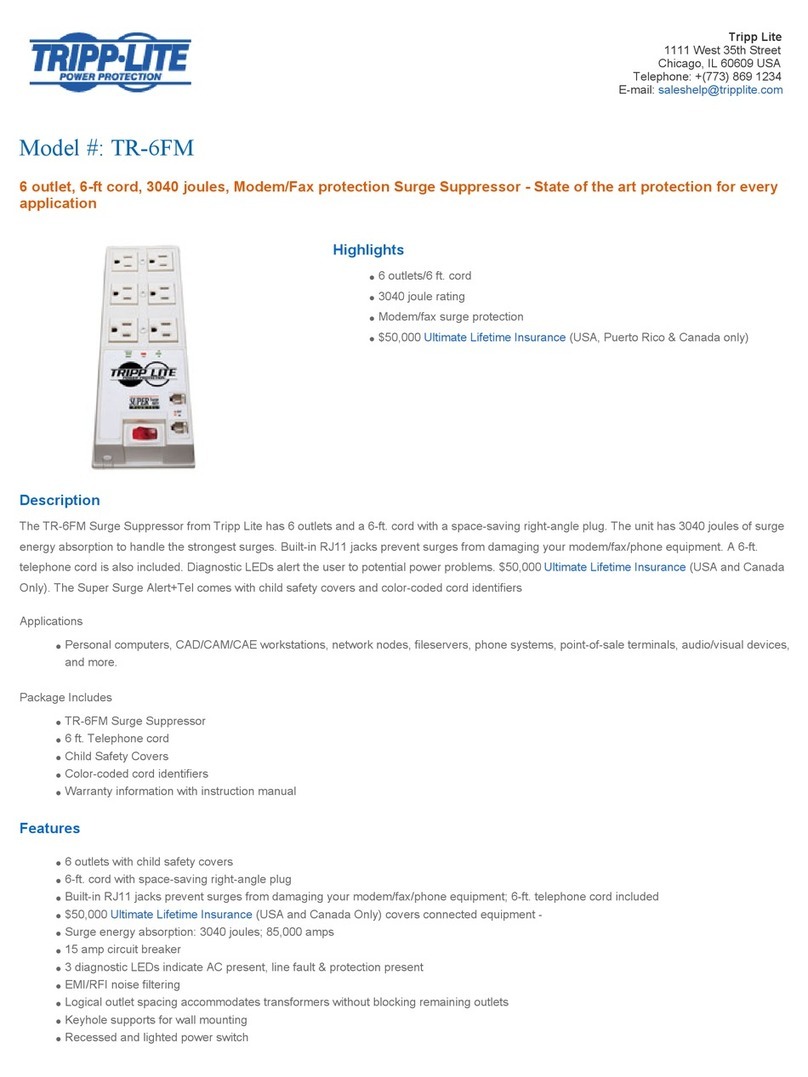 Tripp Lite TR-6FM Specifications