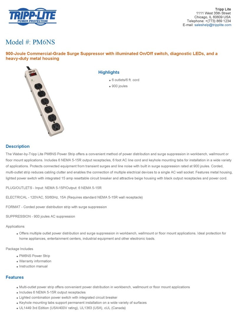 Tripp Lite PM6NS User manual