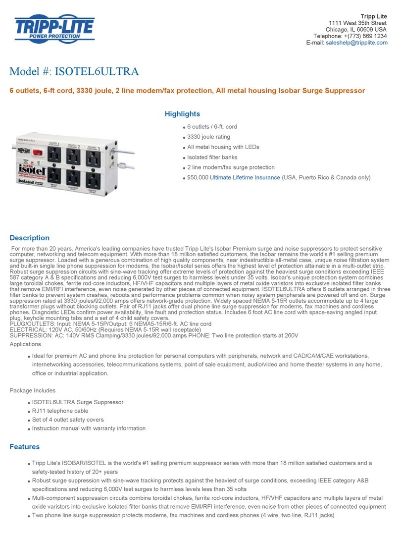 Tripp Lite ISOTEL6ULTRA User manual
