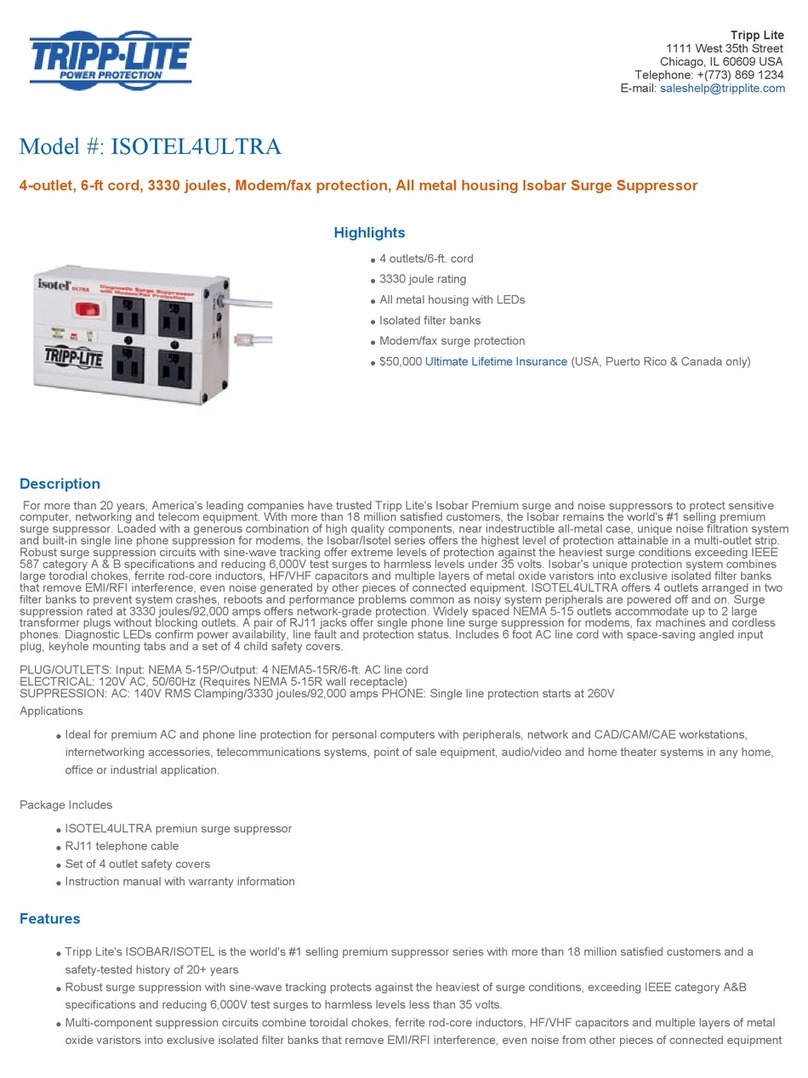 Tripp Lite ISOTEL4ULTRA User manual
