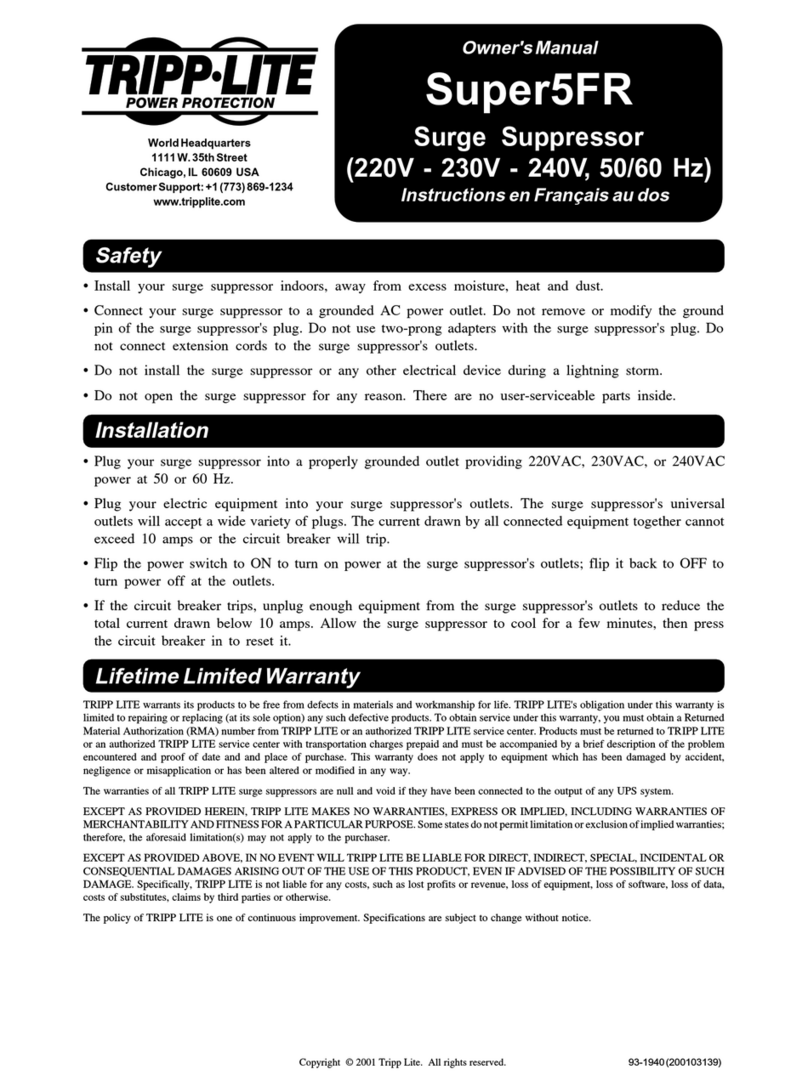Tripp Lite Super5FR User manual