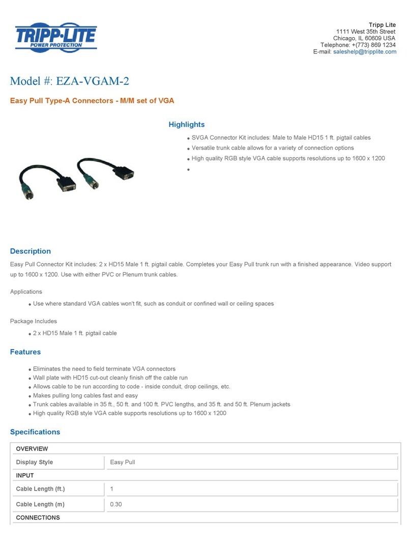 Tripp Lite EZA-VGAM-2 User manual