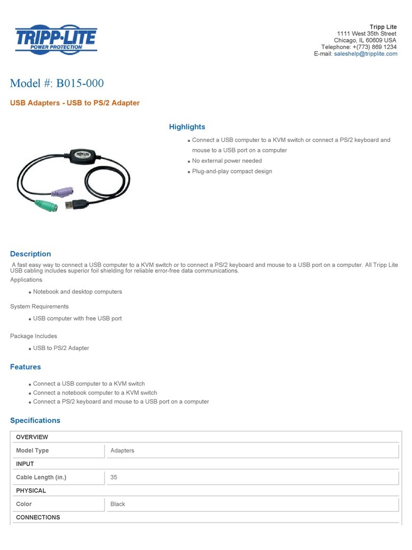 Tripp Lite B015-000 User manual Tripp Lite B015-000 User manual