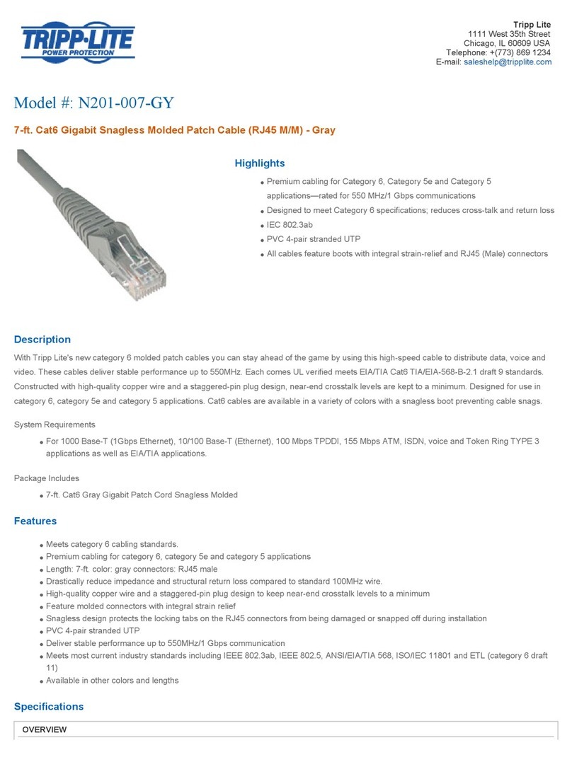 Tripp Lite N201-007-GY Specifications