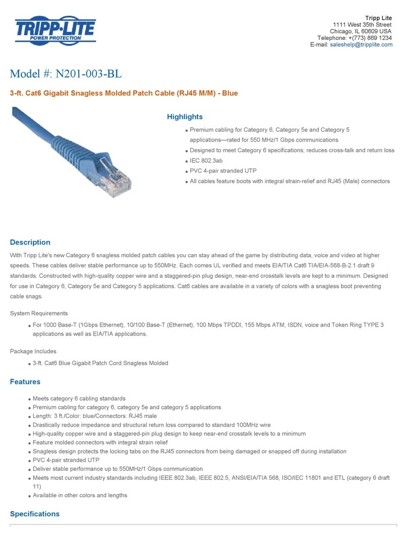 Tripp Lite N201-003-BL User manual Tripp Lite N201-003-BL User manual