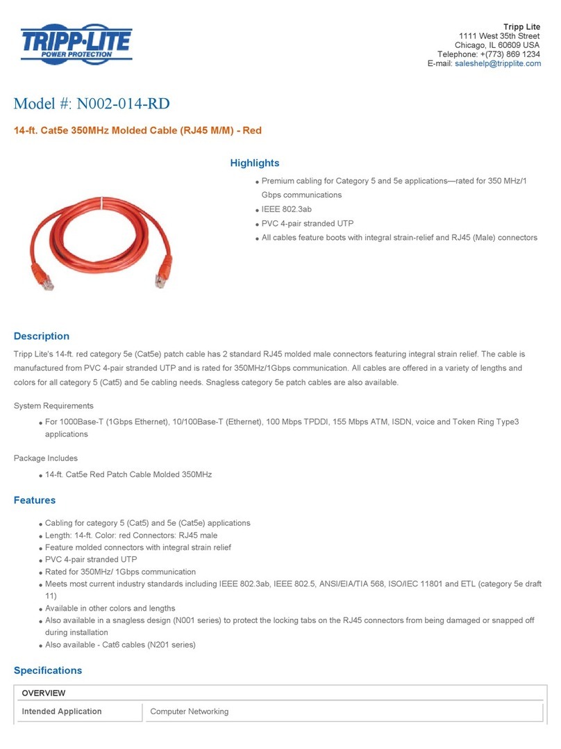 Tripp Lite N002-014-RD User manual Tripp Lite N002-014-RD User manual