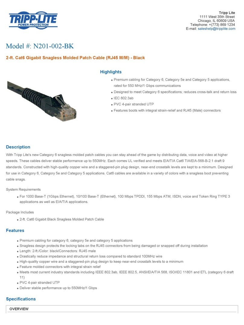 Tripp Lite N201-002-BK Specifications