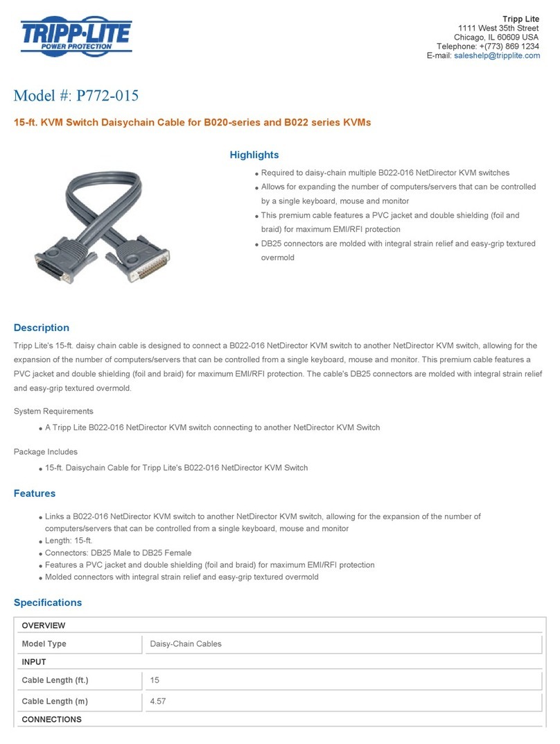 Tripp Lite P772-015 Specification sheet
