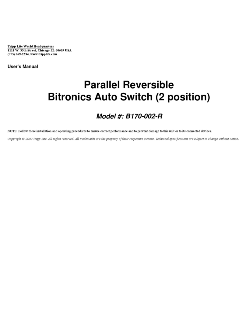 Tripp Lite B170-002-R User manual Tripp Lite B170-002-R User manual