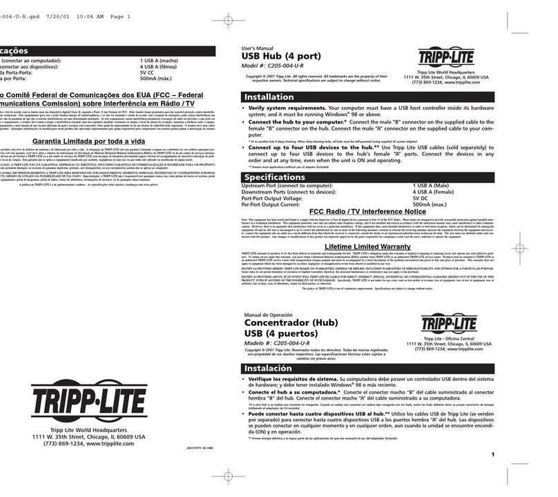 Tripp Lite C205-004-U-R User manual