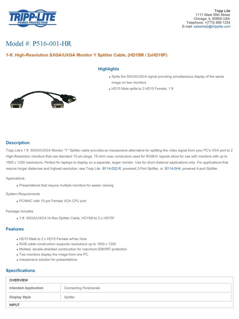 Tripp Lite B114-0H4 User manual Tripp Lite B114-0H4 User manual