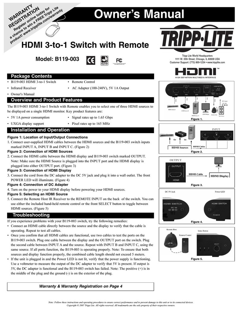 Tripp Lite B119-003 User manual
