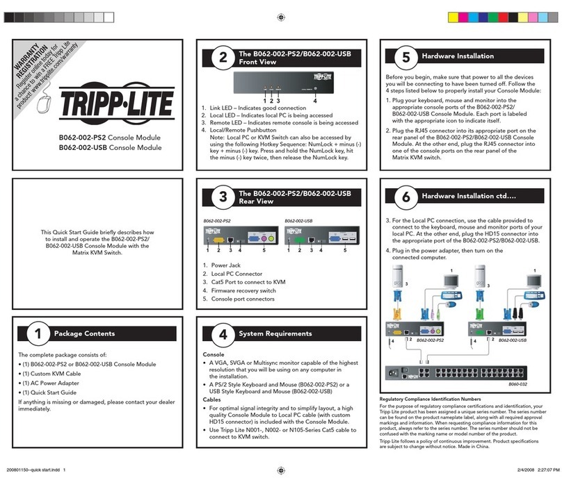 Tripp Lite B062-002-PS2 quick start guide