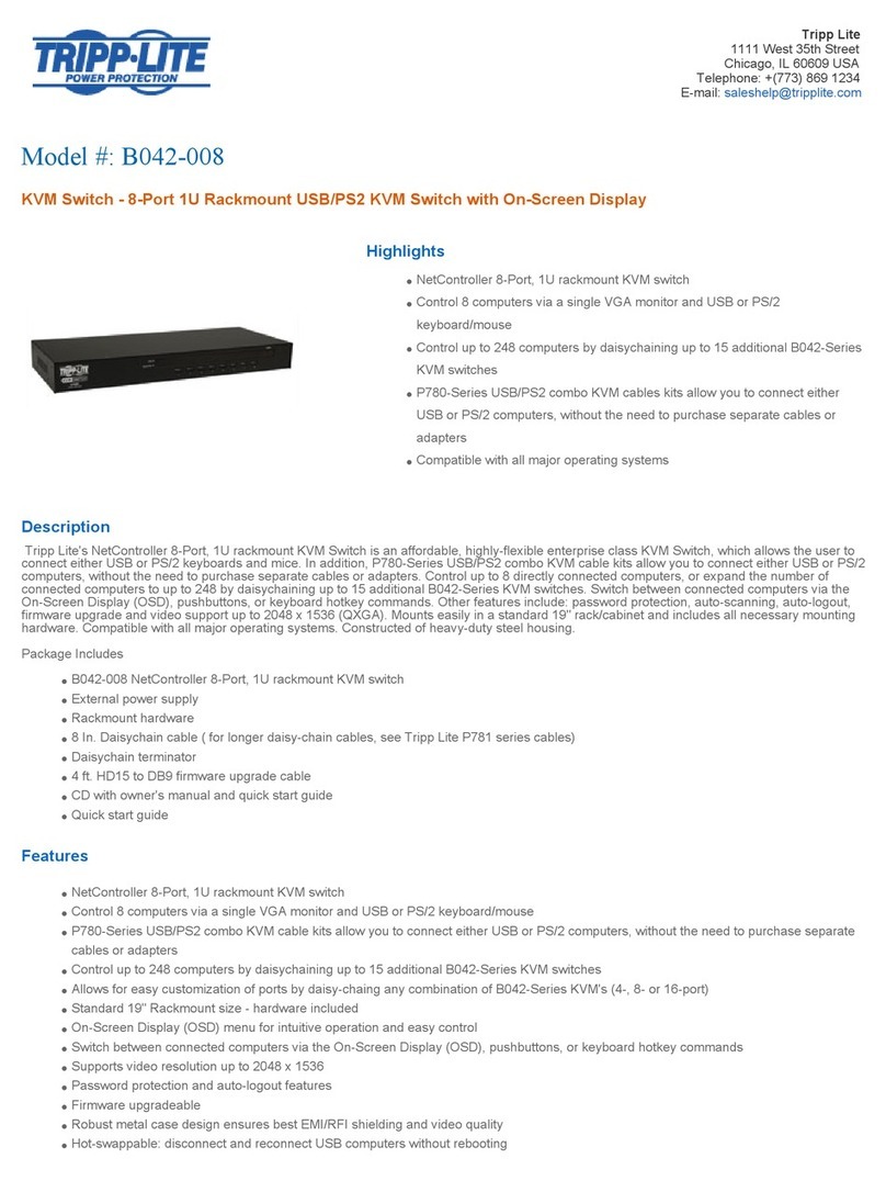 Tripp Lite NetController B042-004 User manual