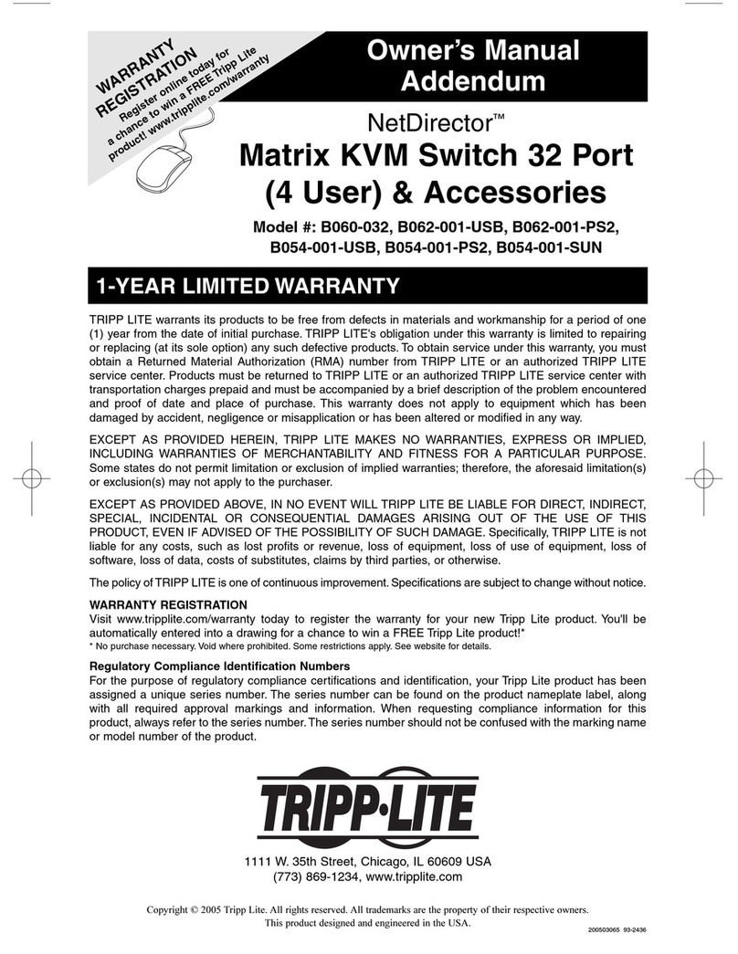 Tripp Lite NetDirector B060-032 Installation and operating instructions