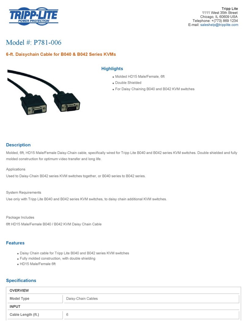 Tripp Lite P781-006 User manual Tripp Lite P781-006 User manual