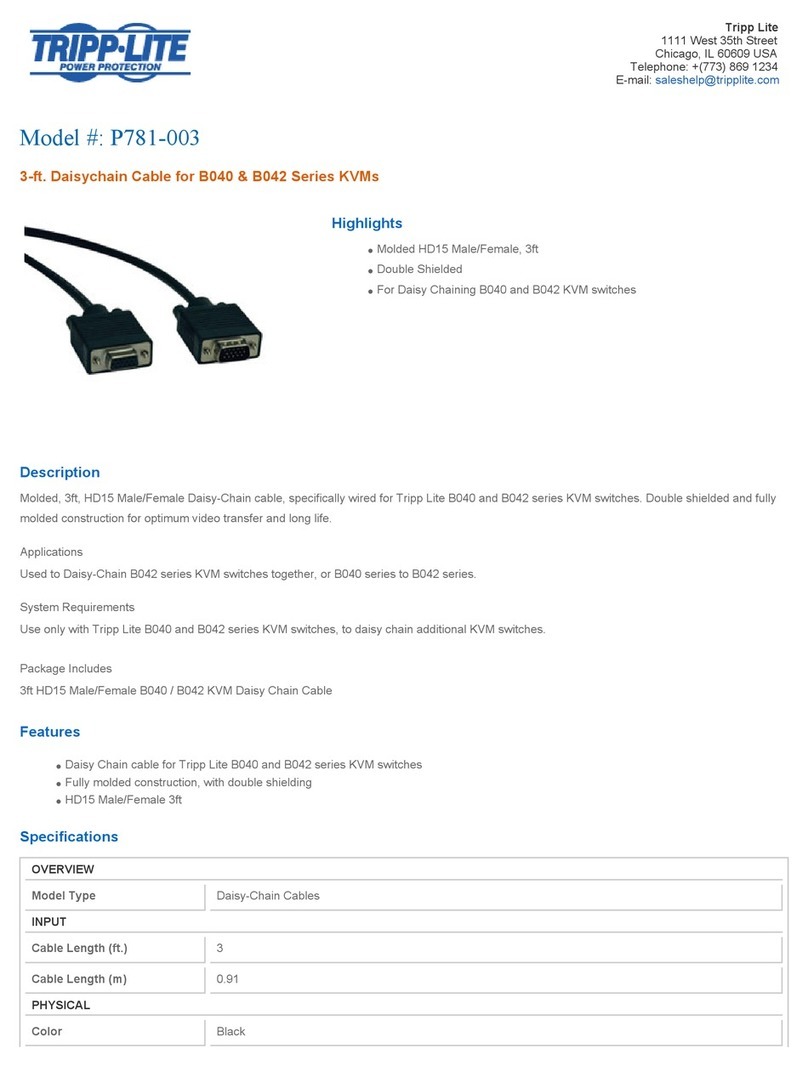 Tripp Lite P781-003 Specification sheet