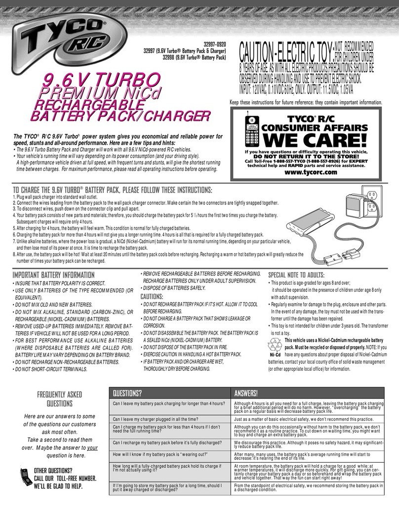Tyco R/C 9.6V instructions