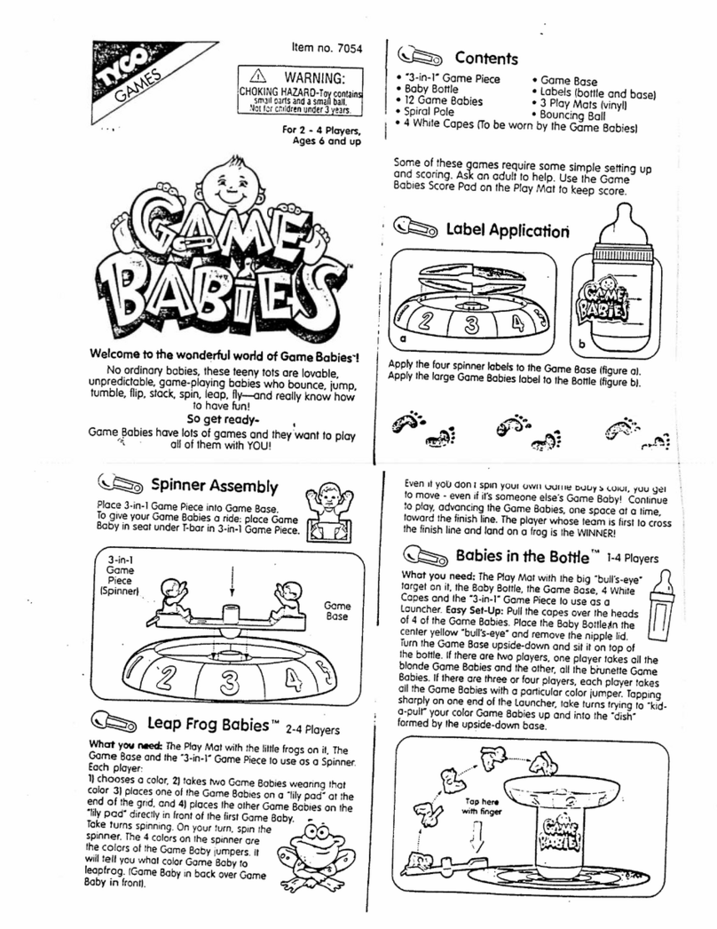 Tyco Game Babies 7054 user manual