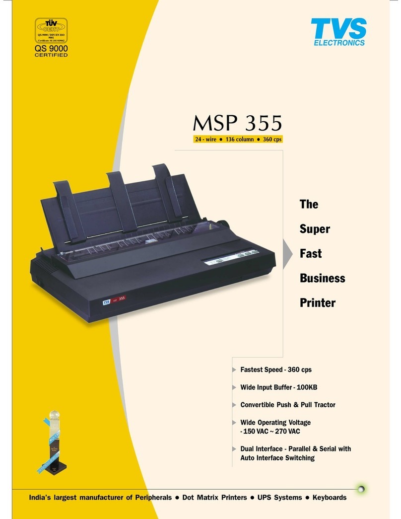 TVS electronics MSP 355 User manual TVS electronics MSP 355 User manual
