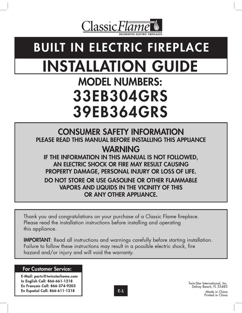 Classic Flame 33EB304GRS User manual