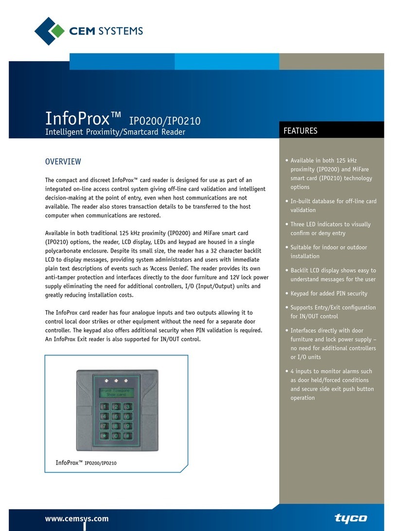 CEM Systems InfoProx IPO200 specification
