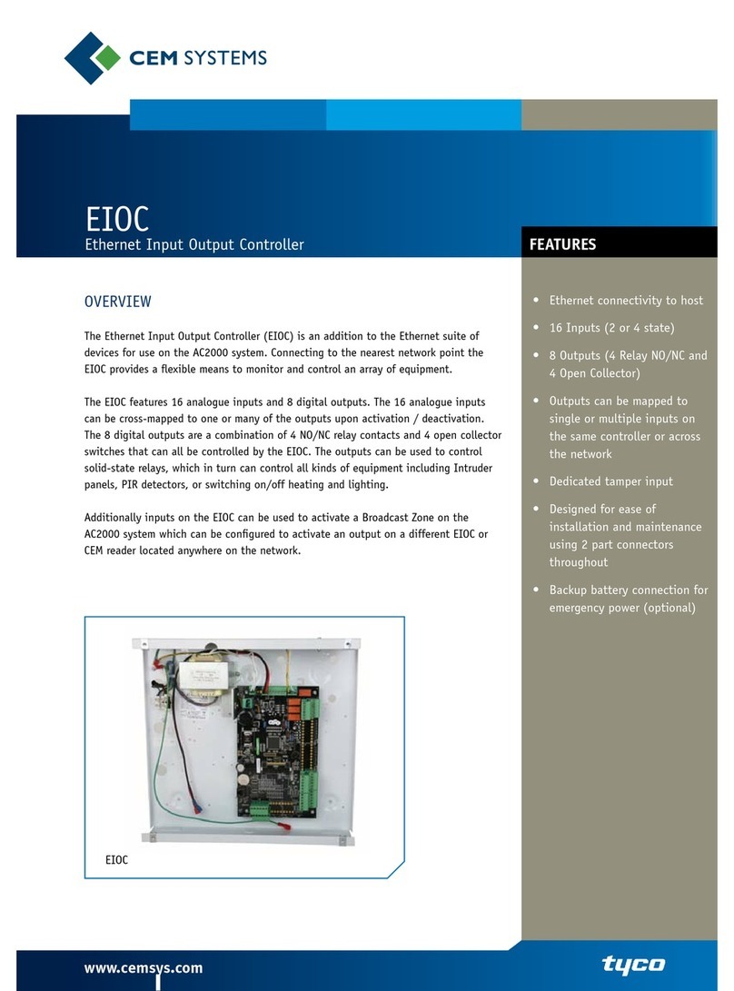 CEM Systems Ethernet Input Output Controller EIOC User manual