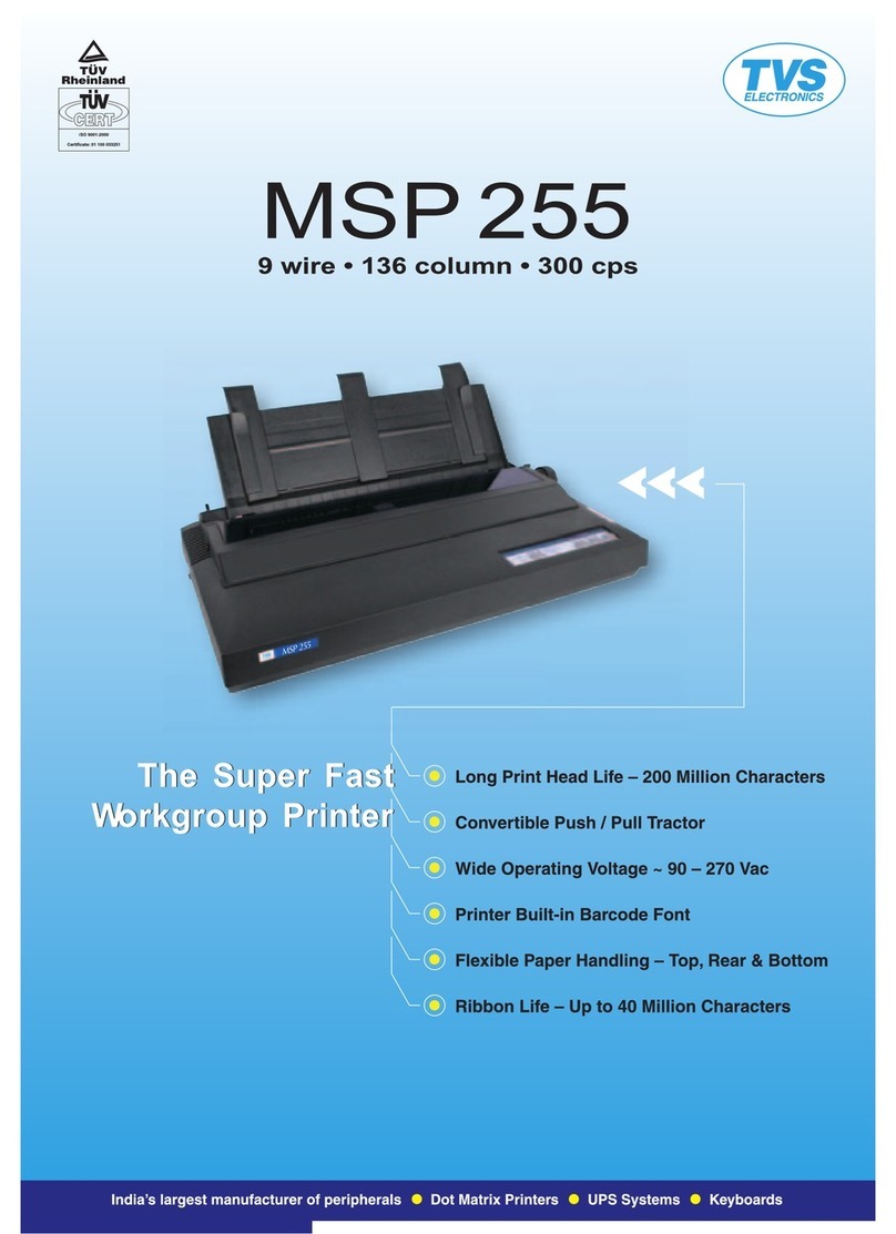 TVS electronics MSP 255 User manual TVS electronics MSP 255 User manual
