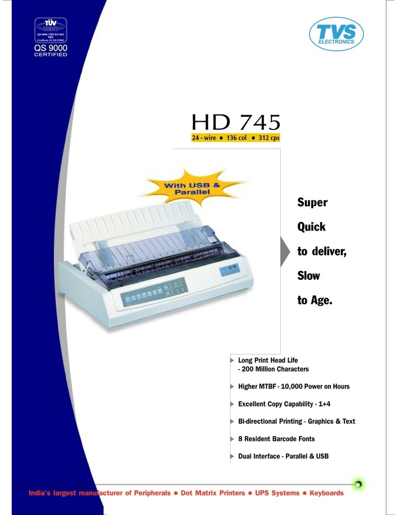 TVS electronics HD 745 User manual TVS electronics HD 745 User manual
